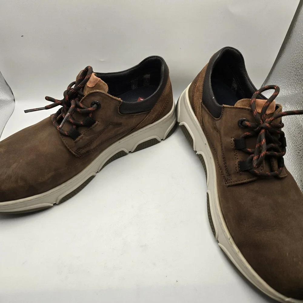 Fluchos Kansas F1345 Mens Casual Leather Sneakers Size 42 US Mens 9 Brown